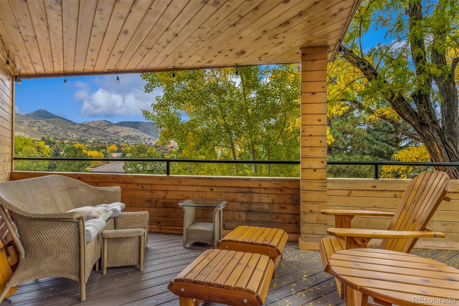 6 Blue Grouse Ridge Road Littleton, CO 80127 - Photo 27 of 50 a view of a chairs and table in the balcony