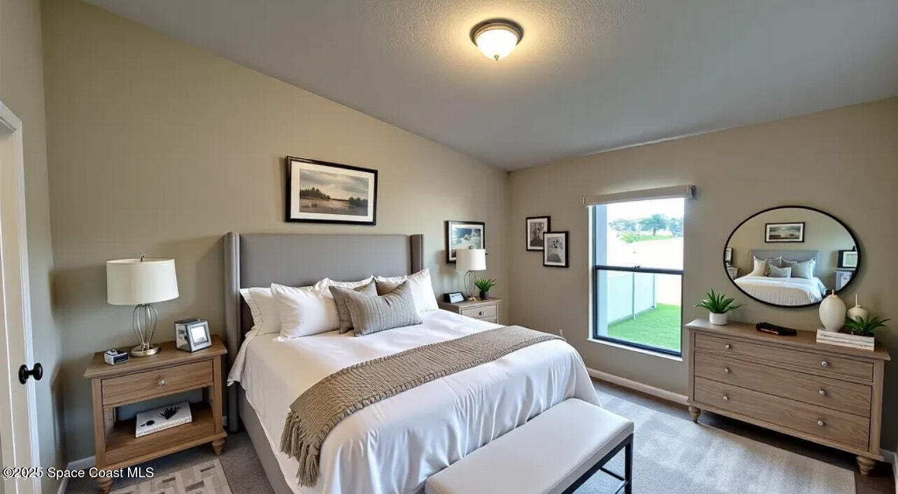 975 Luminary Circle, Unit 103 Melbourne, FL 32901 - Photo 15 of 70 a bedroom with a bed and a dresser