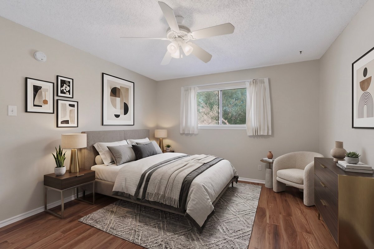 12800 Old San Antonio Road, Unit A Manchaca, TX 78652 - Photo 13 of 28 Virtually staged bedroom 1