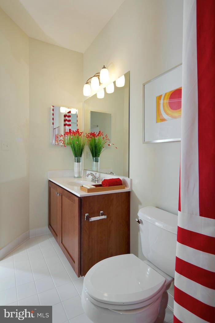 42262 Rhett Drive Ashburn, VA 20148 - Photo 16 of 30 a bathroom with a sink a mirror and a toilet