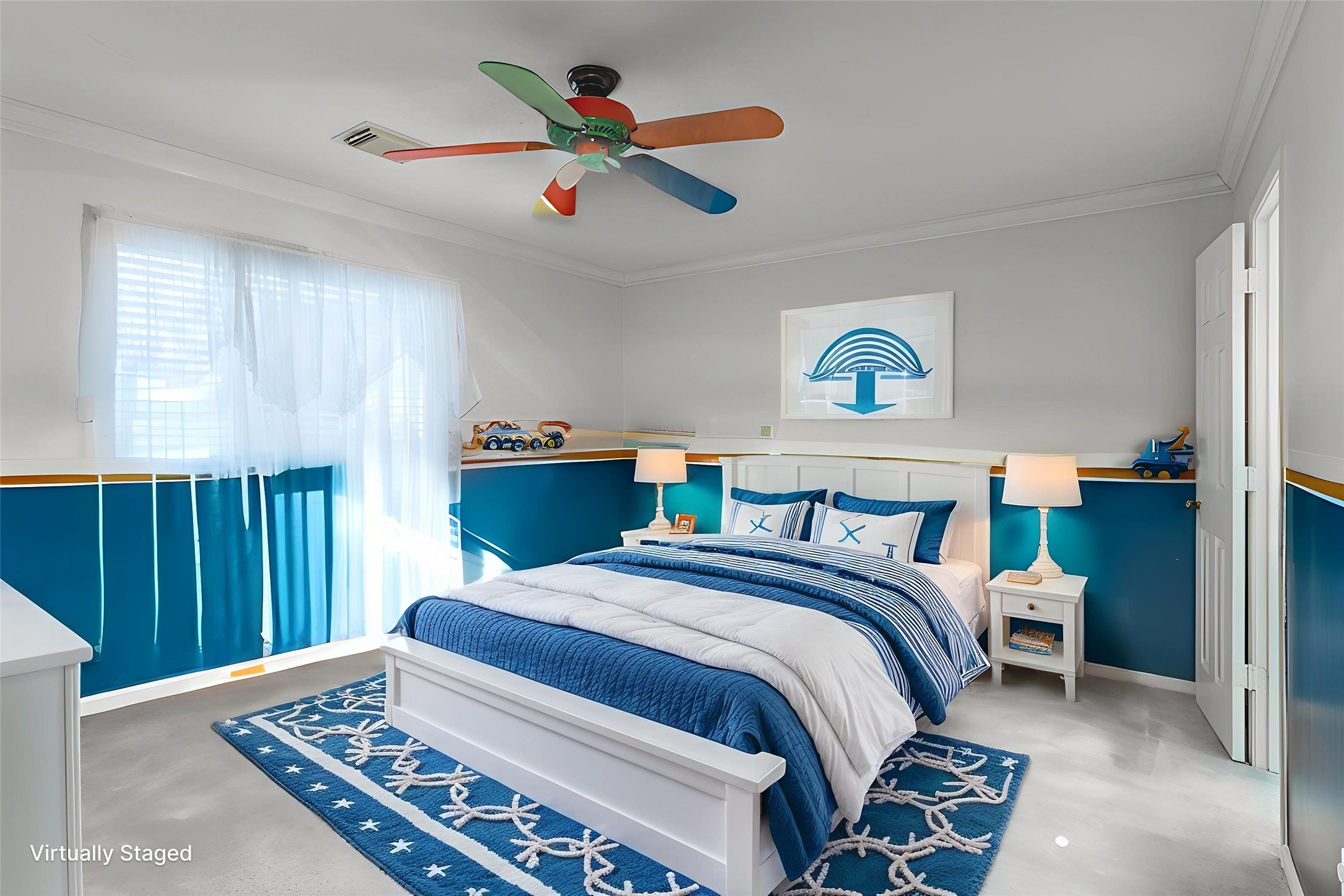 1205 Cambridge Court Seabrook, TX 77586 - Photo 27 of 47 a bedroom with a bed and a chandelier