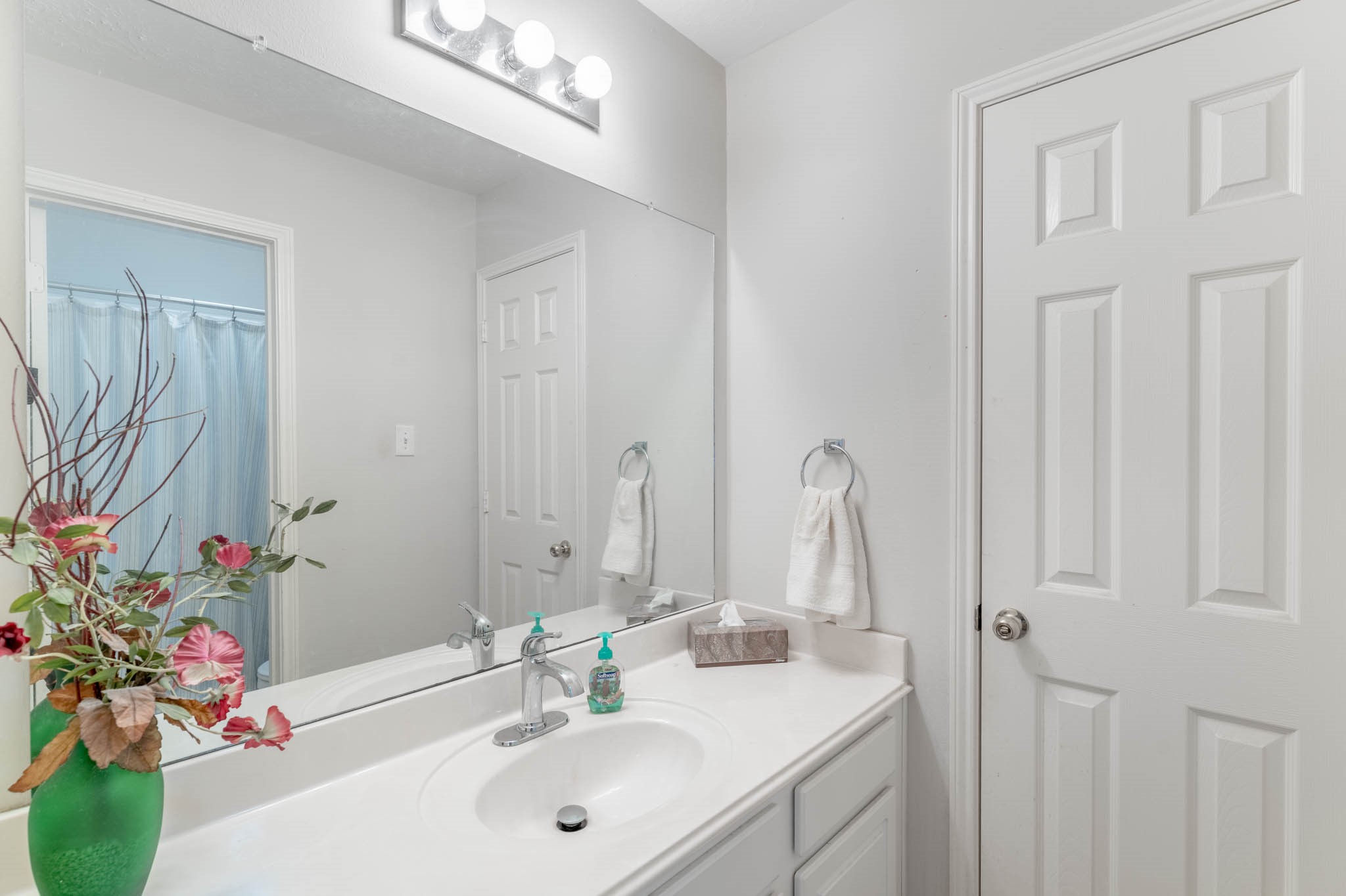 1205 Cambridge Court Seabrook, TX 77586 - Photo 29 of 47 a bathroom with a sink vanity and a mirror