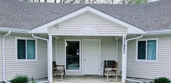 a view of a house and outdoor space