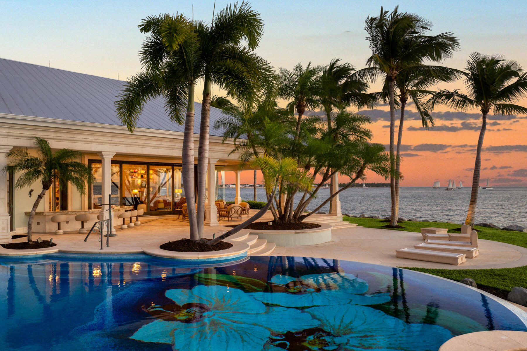 19 Sunset Key Drive Key West, FL 33040 - Photo 3 of 98 Wraparound lanai and orchid mosaic pool