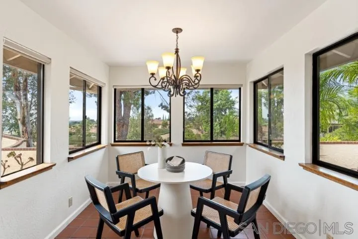 3253 Yucca Terrace Fallbrook, CA 92028 - Photo 26 of 62 a view of a dining room with furniture large windows and wooden floor