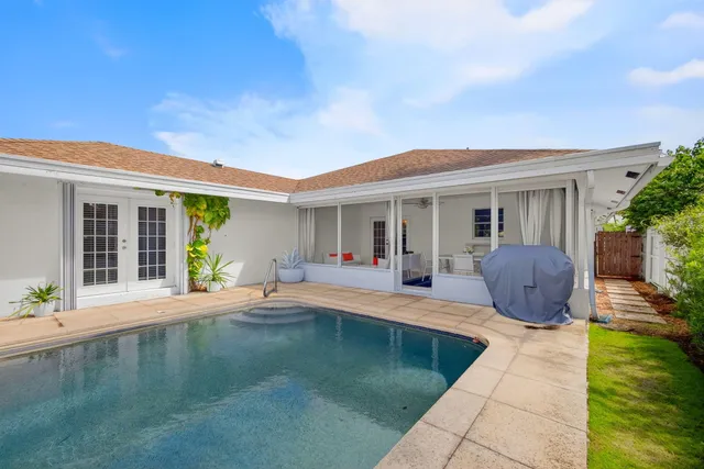 a view of outdoor space yard and swimming pool