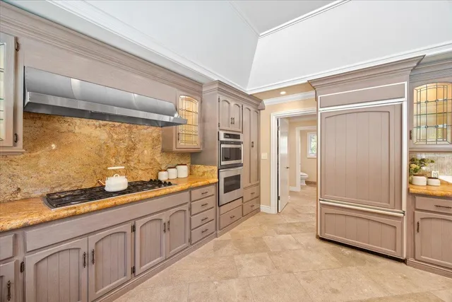 a view of a patio with a yard