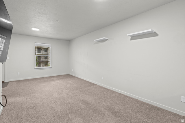 64 West 600 South, Unit C205 Springville, UT 84663 - Photo 9 of 23 Spacious room featuring neutral wall finishes, recessed ceiling lighting, and plush carpet flooring