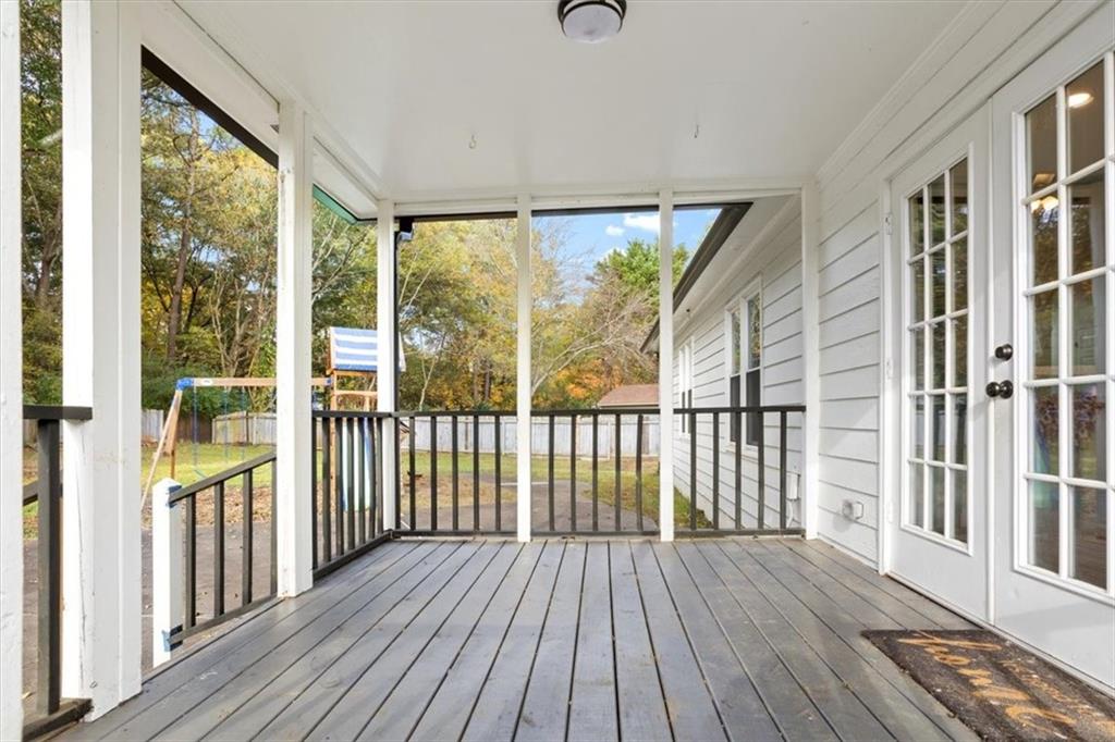 58 Quail Run Cartersville, GA 30120 - Photo 28 of 44 a view of a porch with wooden floor