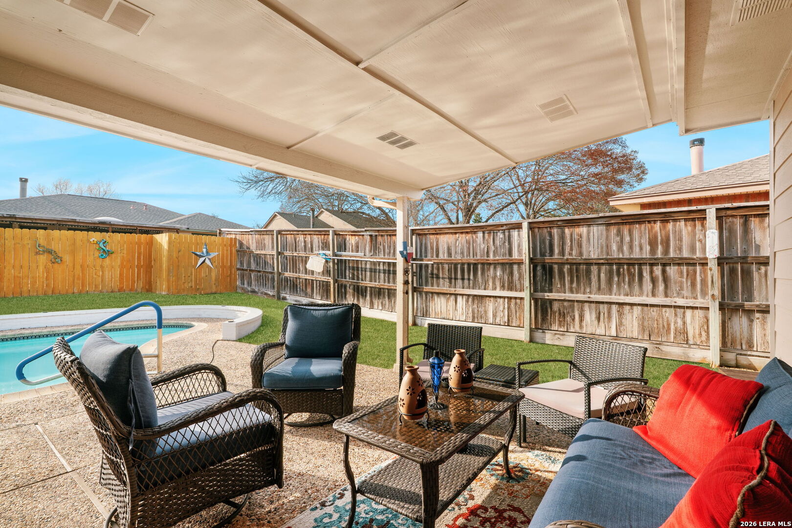 2501 Newning Schertz, TX 78154 - Photo 21 of 28 a balcony with furniture and a potted plant