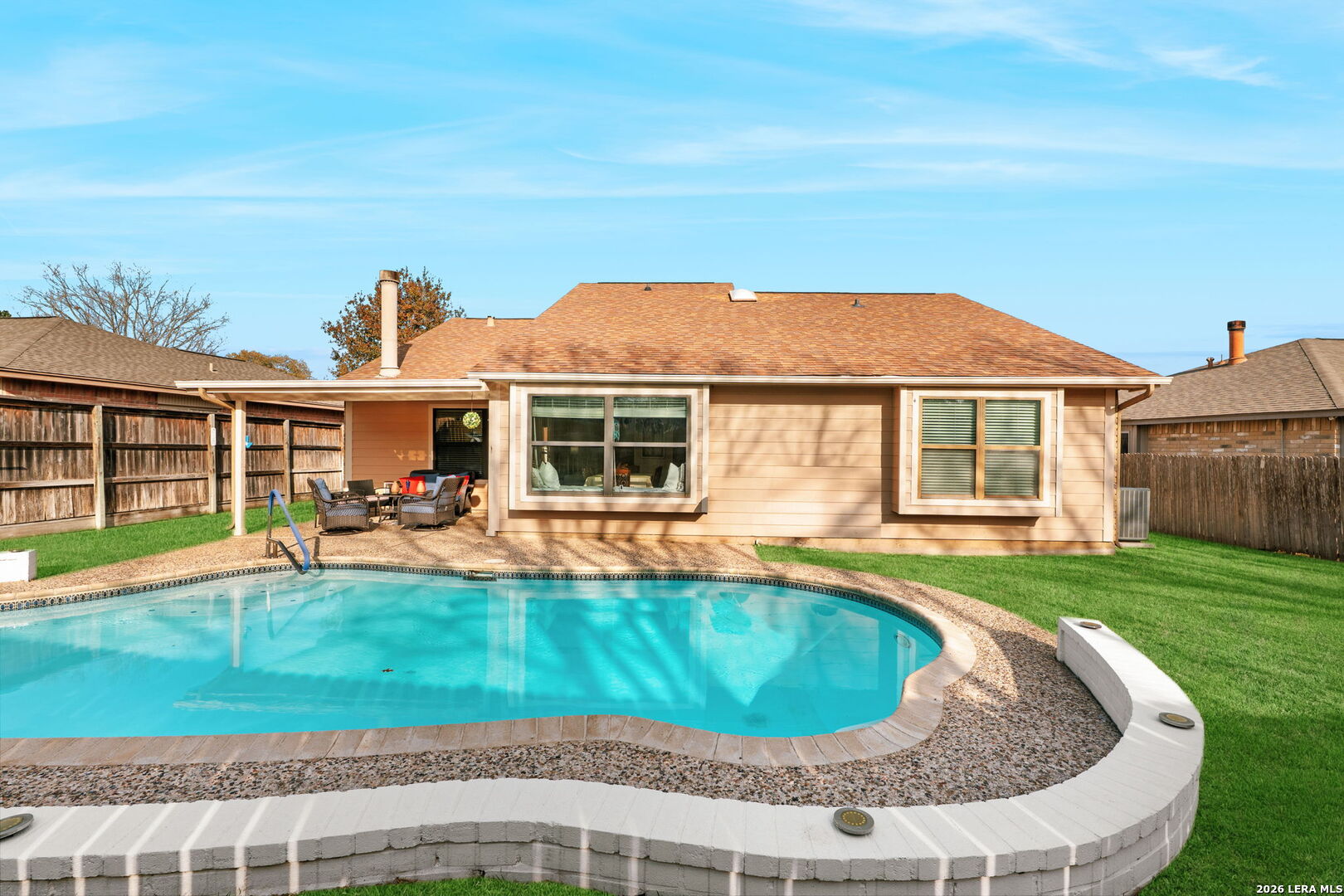 2501 Newning Schertz, TX 78154 - Photo 25 of 28 a view of a house with a swimming pool