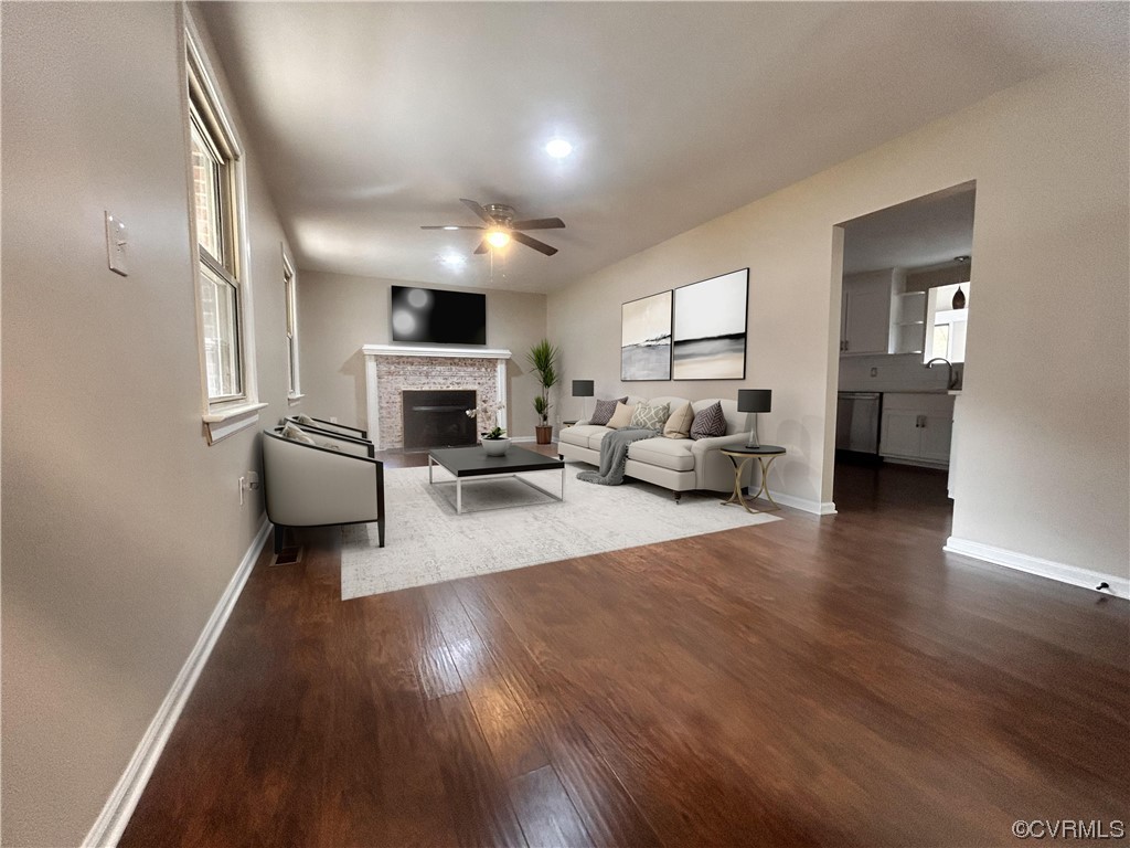 4416 Treely Road Chester, VA 23831 - Photo 3 of 22 a living room with furniture and a wooden floor