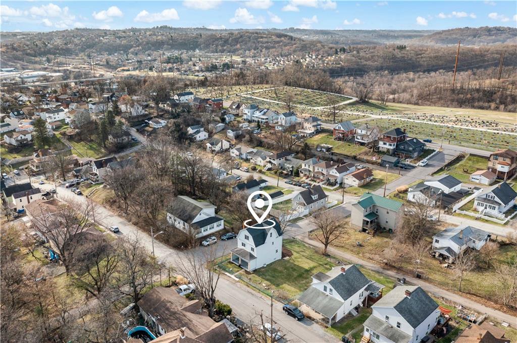 58 Locust Street McKees Rocks, PA 15136 - Photo 36 of 37 an aerial view of residential houses with outdoor space