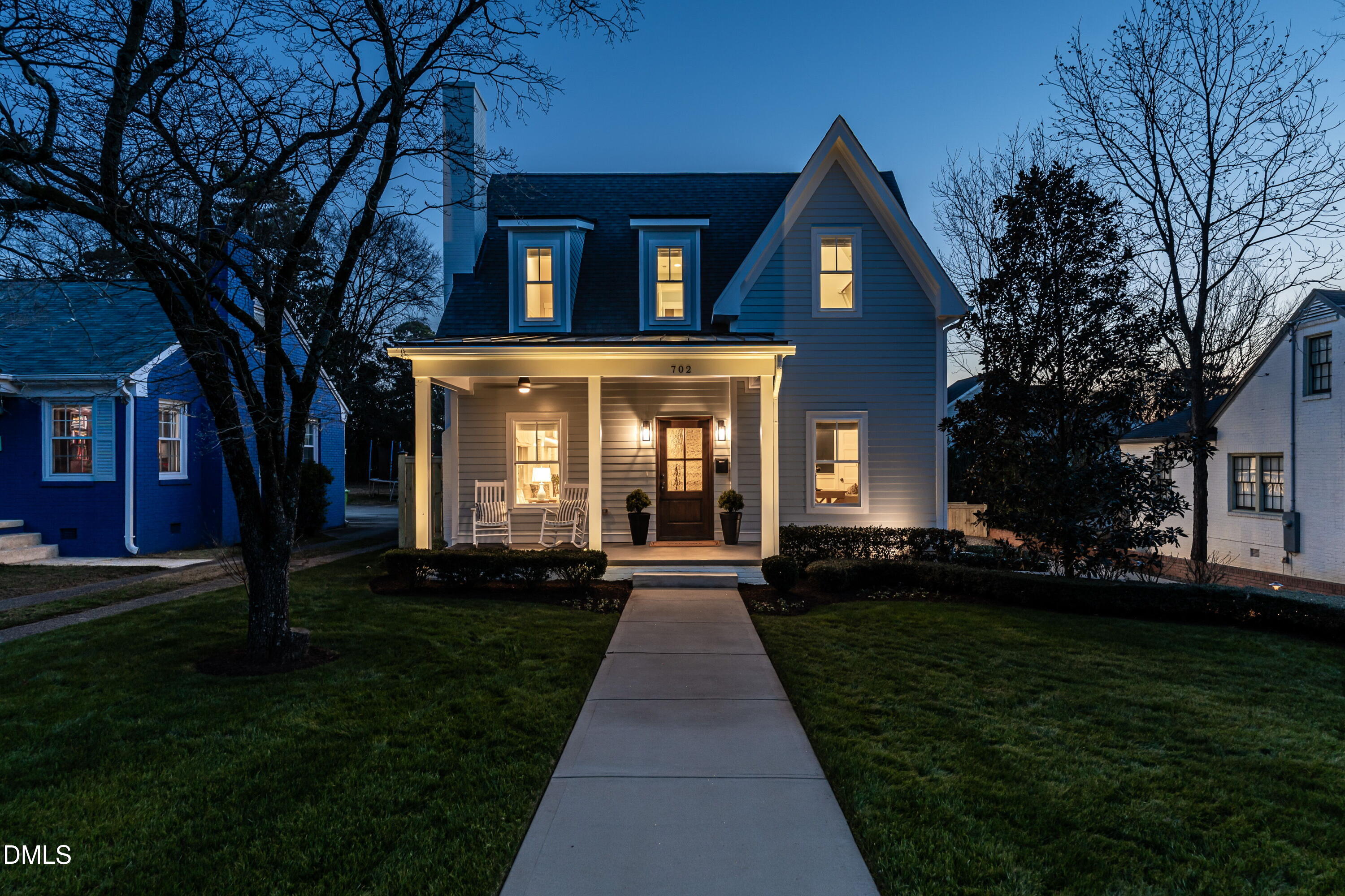 702 Kimbrough Street Raleigh, NC 27608 - Photo 2 of 45 002-original-home-at-night