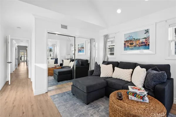 a living room with furniture and a couch