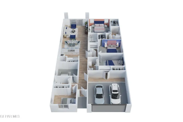 a picture of a wall next to a white wall