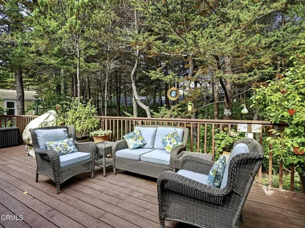 a view of a patio on the roof deck