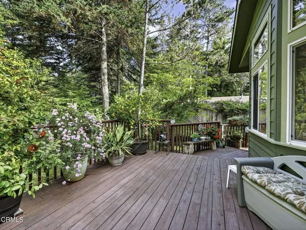 an outdoor view with patio