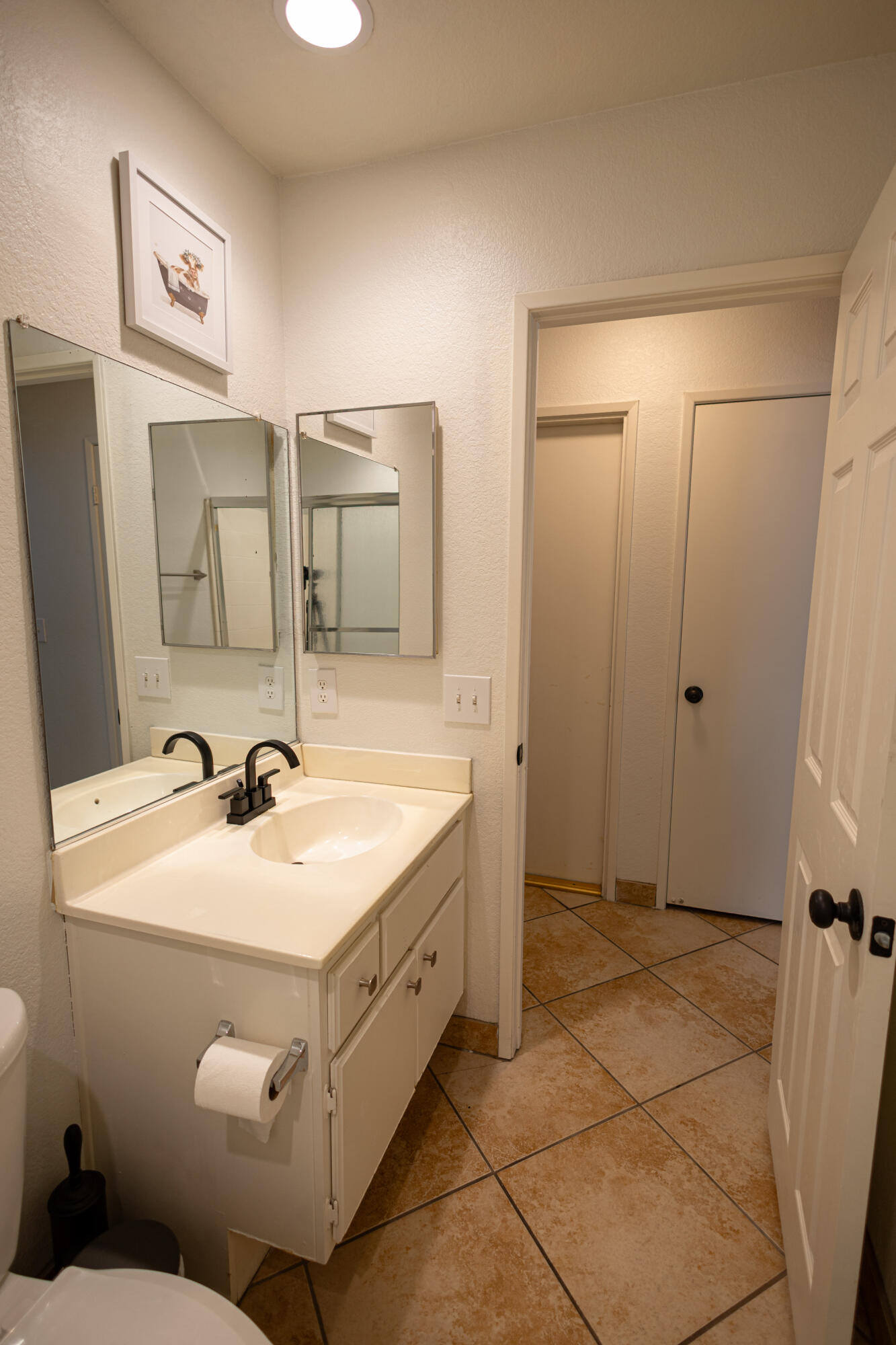 47800 Madison Street, Unit 37 Indio, CA 92201 - Photo 10 of 15 a bathroom with a sink a mirror and a toilet