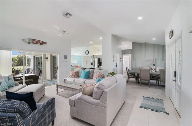 a living room with furniture and a couch