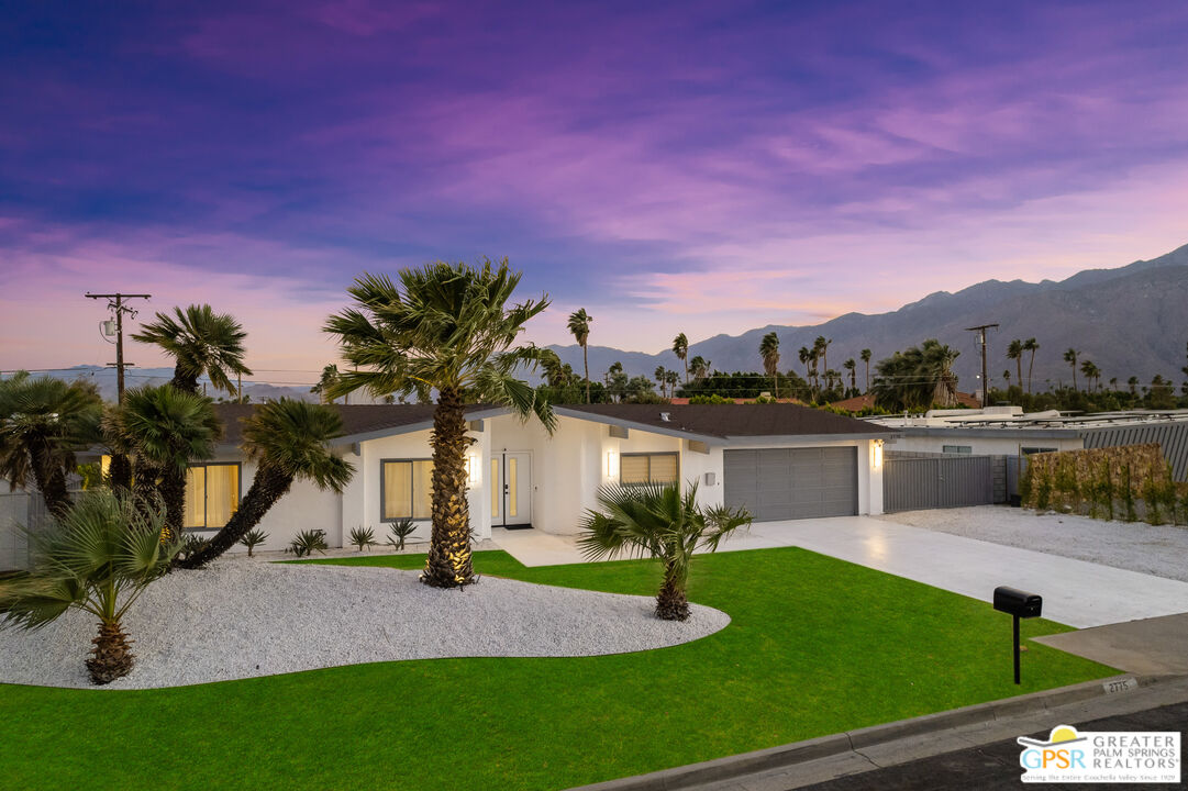 2775 East Verona Road Palm Springs, CA 92262 - Photo 2 of 73 a view of a house with a yard and a garden