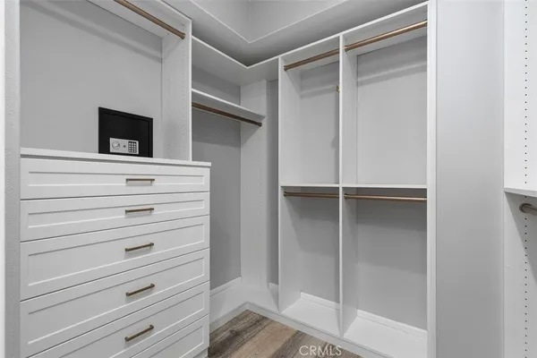 a view of a bedroom with a window