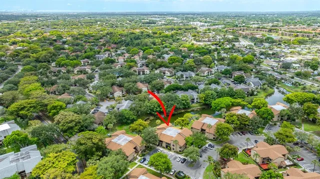 an aerial view of multiple house