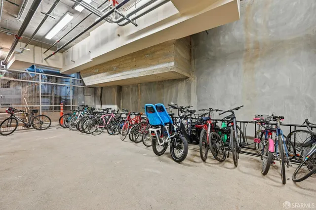 a view of a balcony from a door