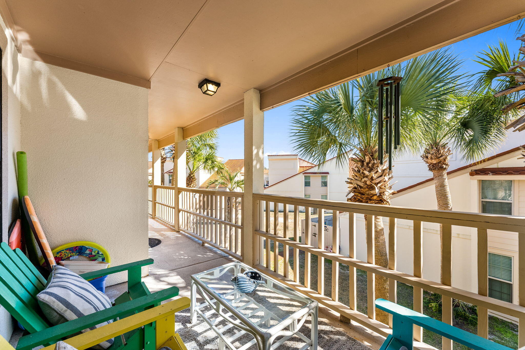 17462 Front Beach Road, Unit 73D Panama City Beach, FL 32413 - Photo 25 of 30 a view of a balcony with chairs