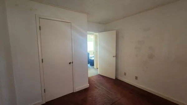 an empty room with a window