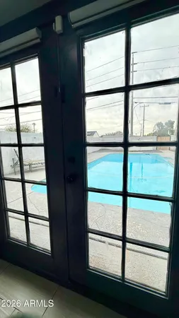 a view of a window in an empty room
