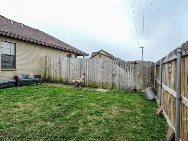 a backyard of a house