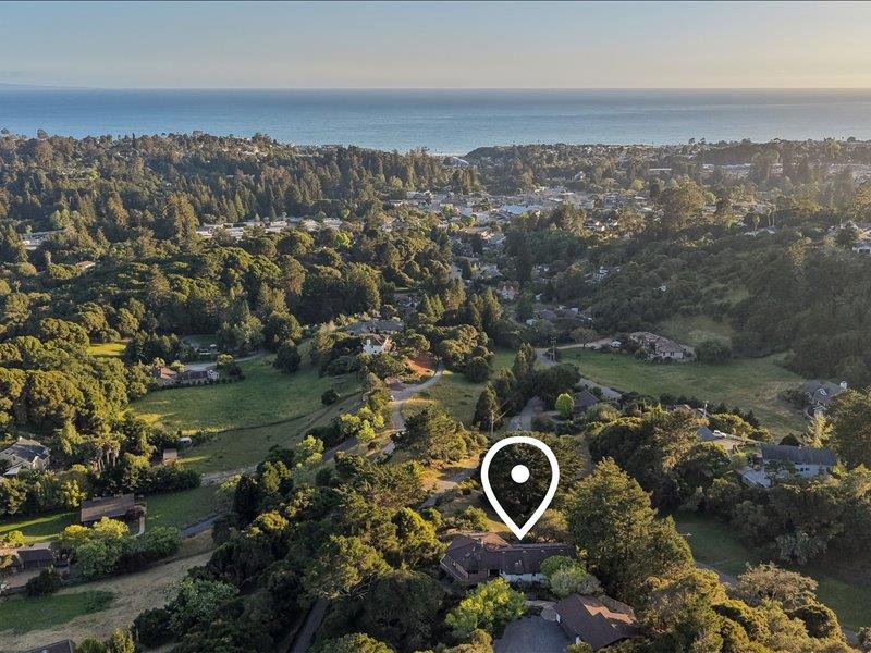 430 Quail Run Road Aptos, CA 95003 - Photo 8 of 34 an aerial view of a house with a lake view