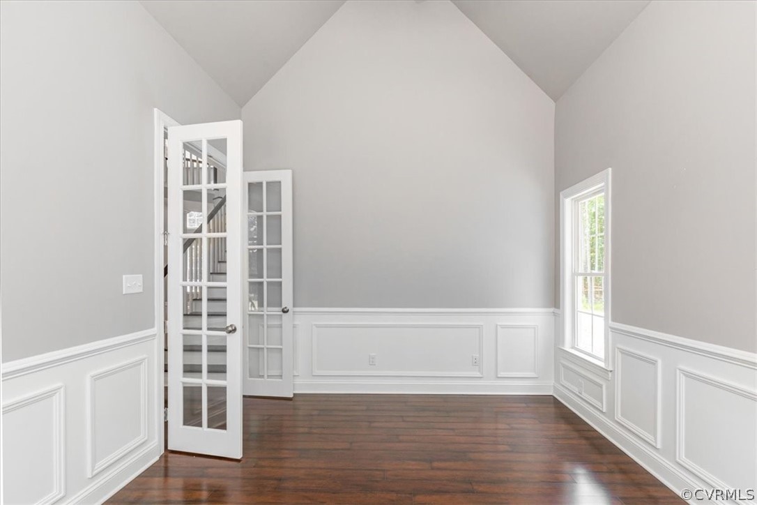 16625 Brattice Mill Road Chesterfield, VA 23838 - Photo 10 of 47 1st floor Office with vaulted ceiling and French D