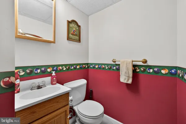 an outdoor space with furniture and garden