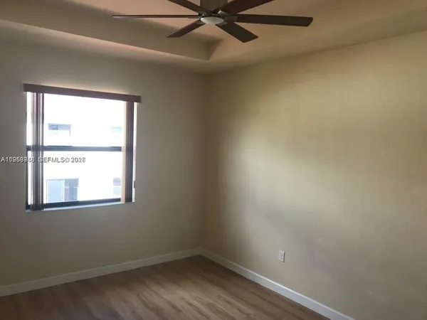 an empty room with a window