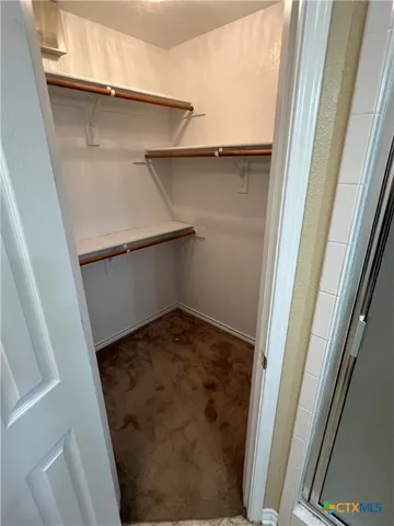 a close view of closet