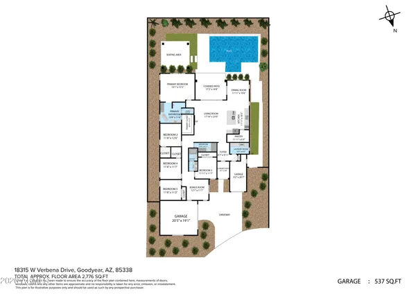 $699,900 | 18315 West Verbena Drive, Goodyear, AZ 85338