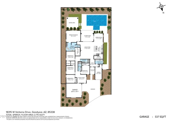 $699,900 | 18315 West Verbena Drive, Goodyear, AZ 85338