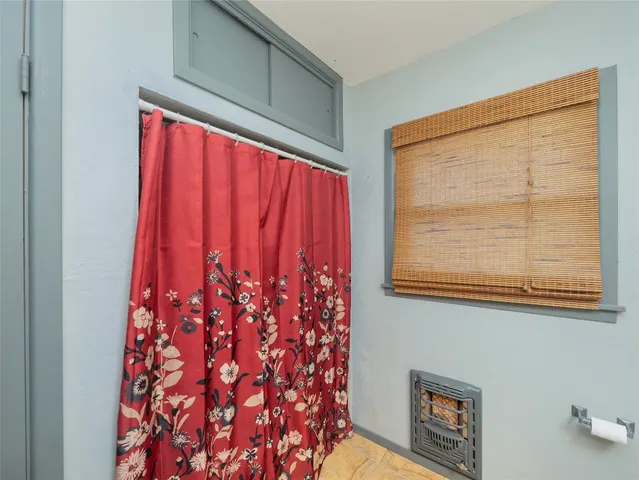 a view of a wooden door