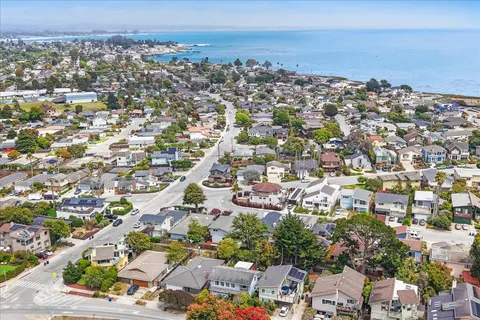 an aerial view of a city