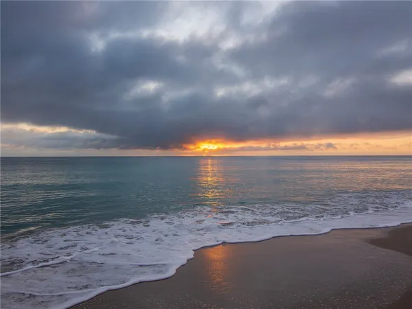a view of an ocean and beach