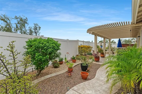 a outdoor space with furniture
