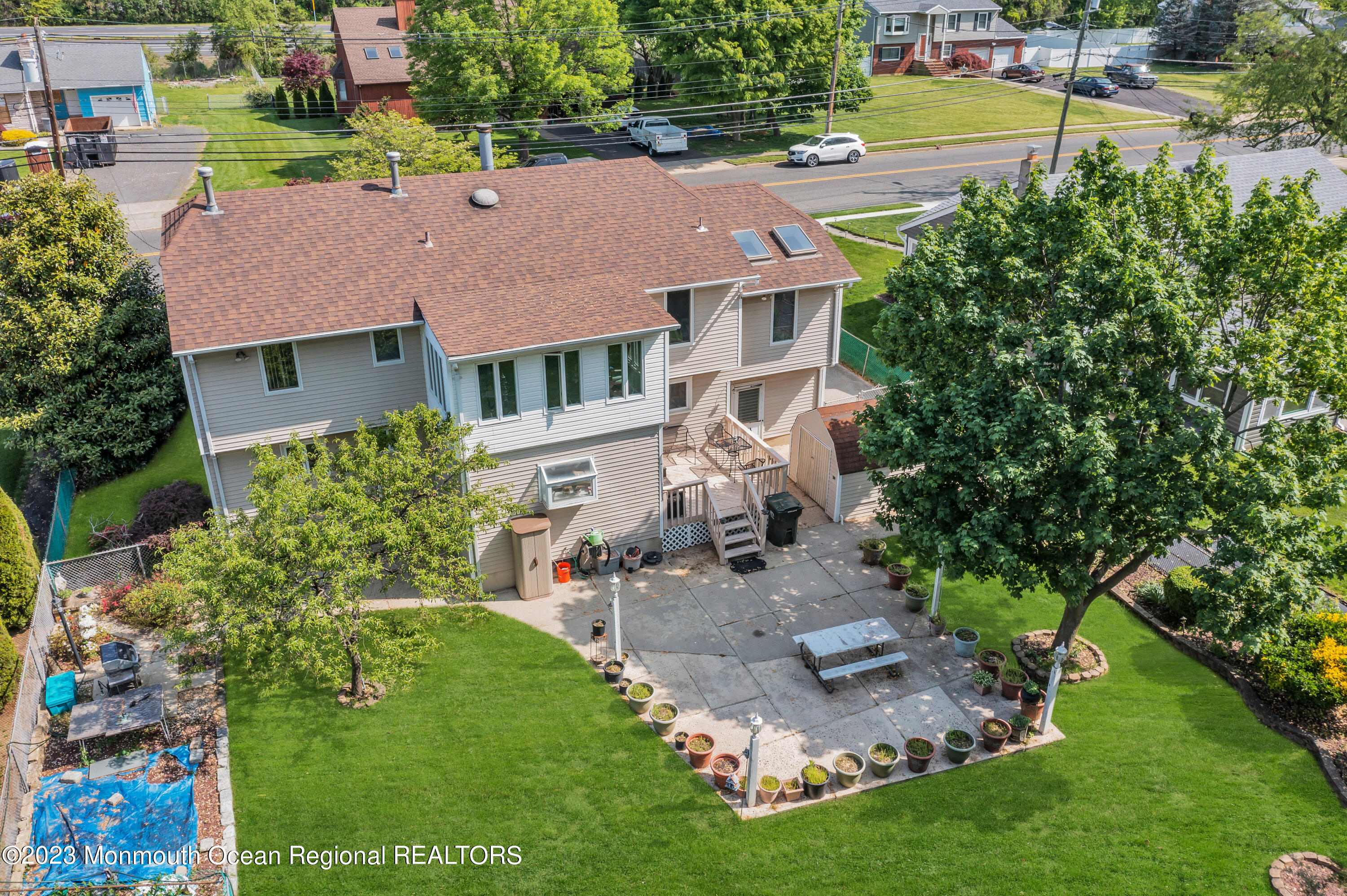 8 Willow Brook Road Freehold, NJ 07728 - Photo 44 of 49 an aerial view of a house with outdoor space pool seating area and yard