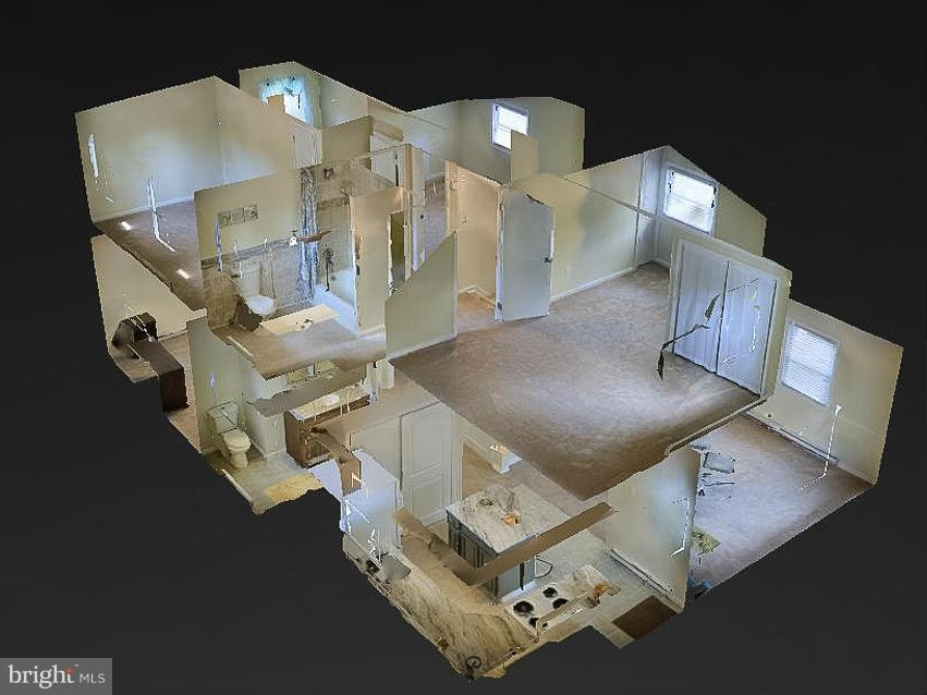 6009 Poplar Road St. Leonard, MD 20685 - Photo 26 of 26 an aerial view of a house with a floor to ceiling window and wooden floor