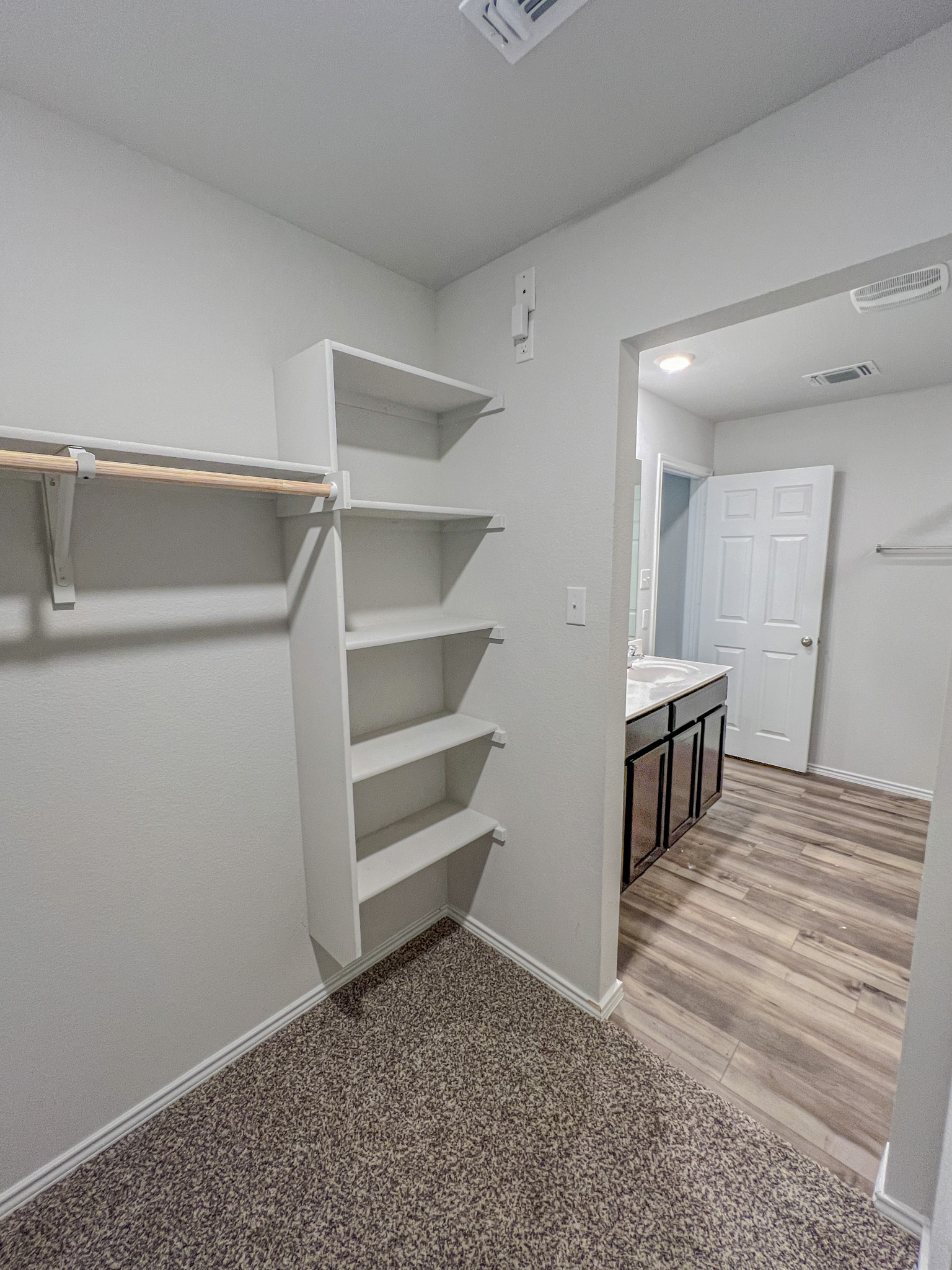 100 Taggart Trail Jarrell, TX 76537 - Photo 16 of 18 Walk in closet with light carpet