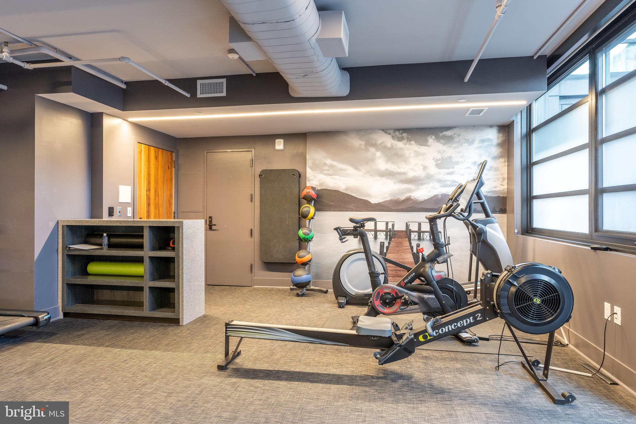 1300 4th Street Southeast, Unit 715 Washington, DC 20003 - Photo 35 of 47 a view of a room with gym equipment