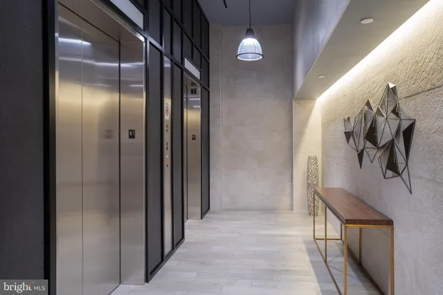 a view of hallway with elevator