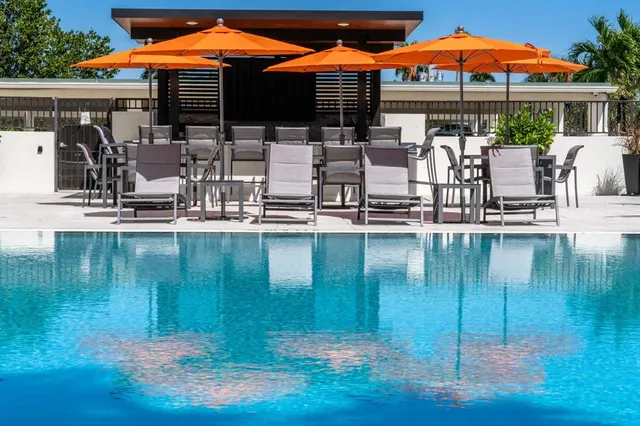 a view of a city with tall buildings