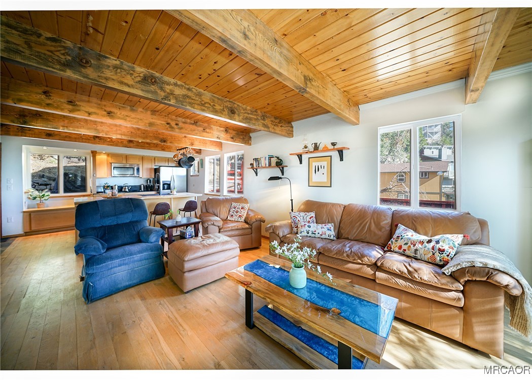 33469 Music Camp Road Running Springs, CA 92382 - Photo 9 of 27 a living room with furniture and wooden floor